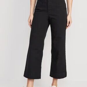 Old Navy High-Waisted Wide-Leg Cropped Chino Pants